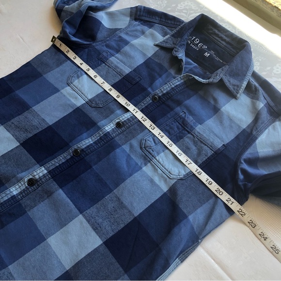 Gap Women’s Size M Blue Checkered Long Sleeves Button-Up Shirt Casual Collared - Picture 5 of 16